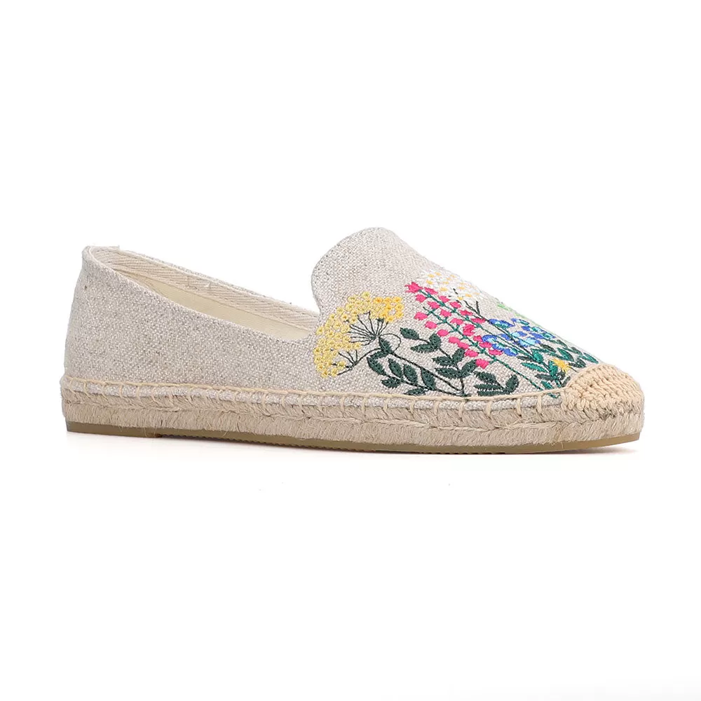 2022 Round Toe Espadrilles Shoes Flat Ladies Fashion Comfortable Womens Casual 2021Real Rushed Hemp