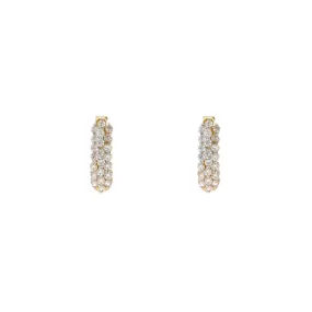 22K Yellow Gold & CZ Earrings (4.1gm)