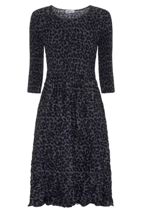 3/4 Sleeve Smash Pocket Dress | Leopard