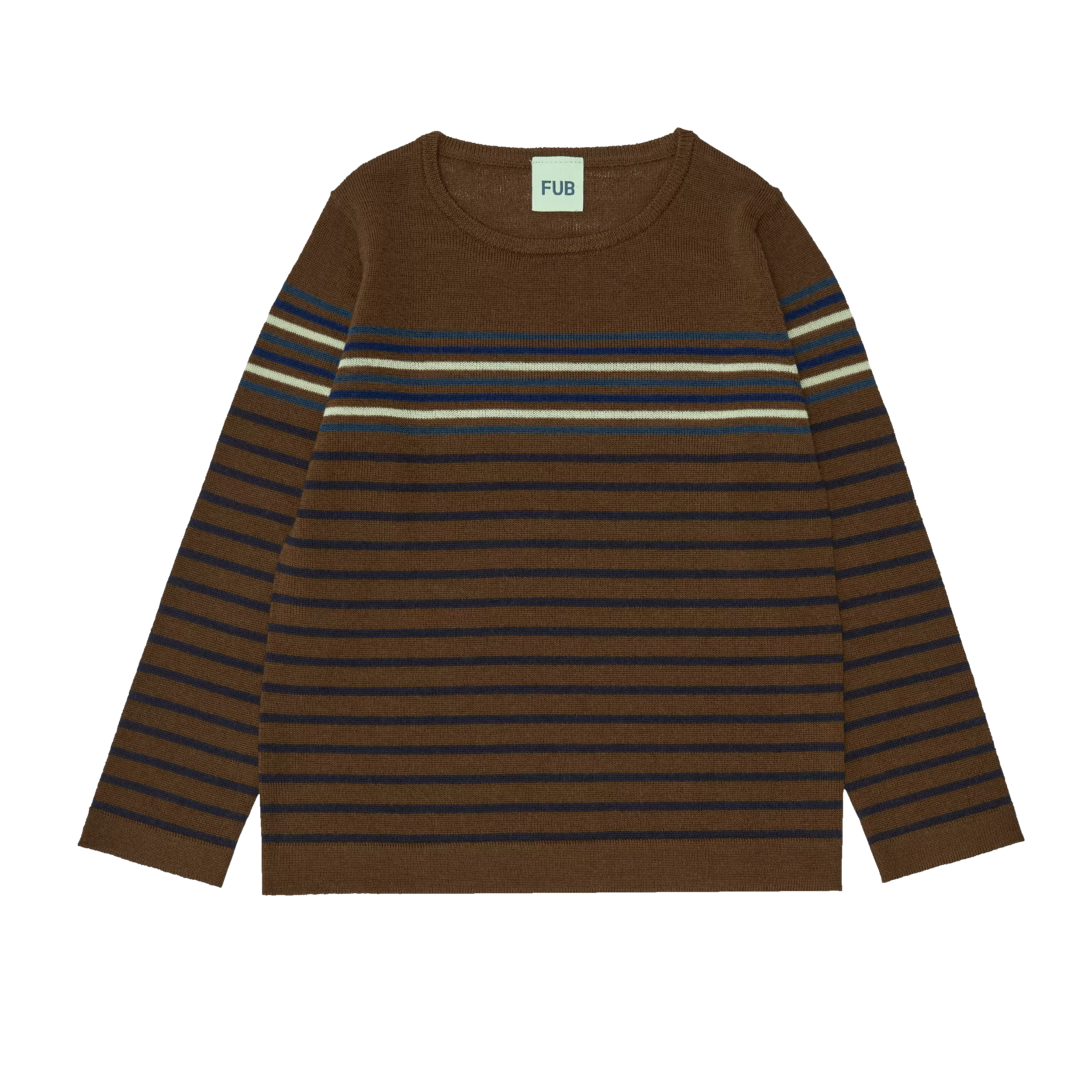 423-MULTISTRIPED BLOUSE-Amber/Dark Navy