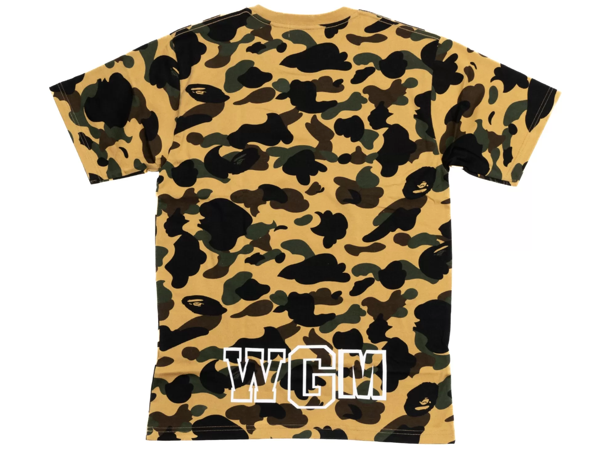 A Bathing Ape Bape Zipper S/S Tee in Tan Camo