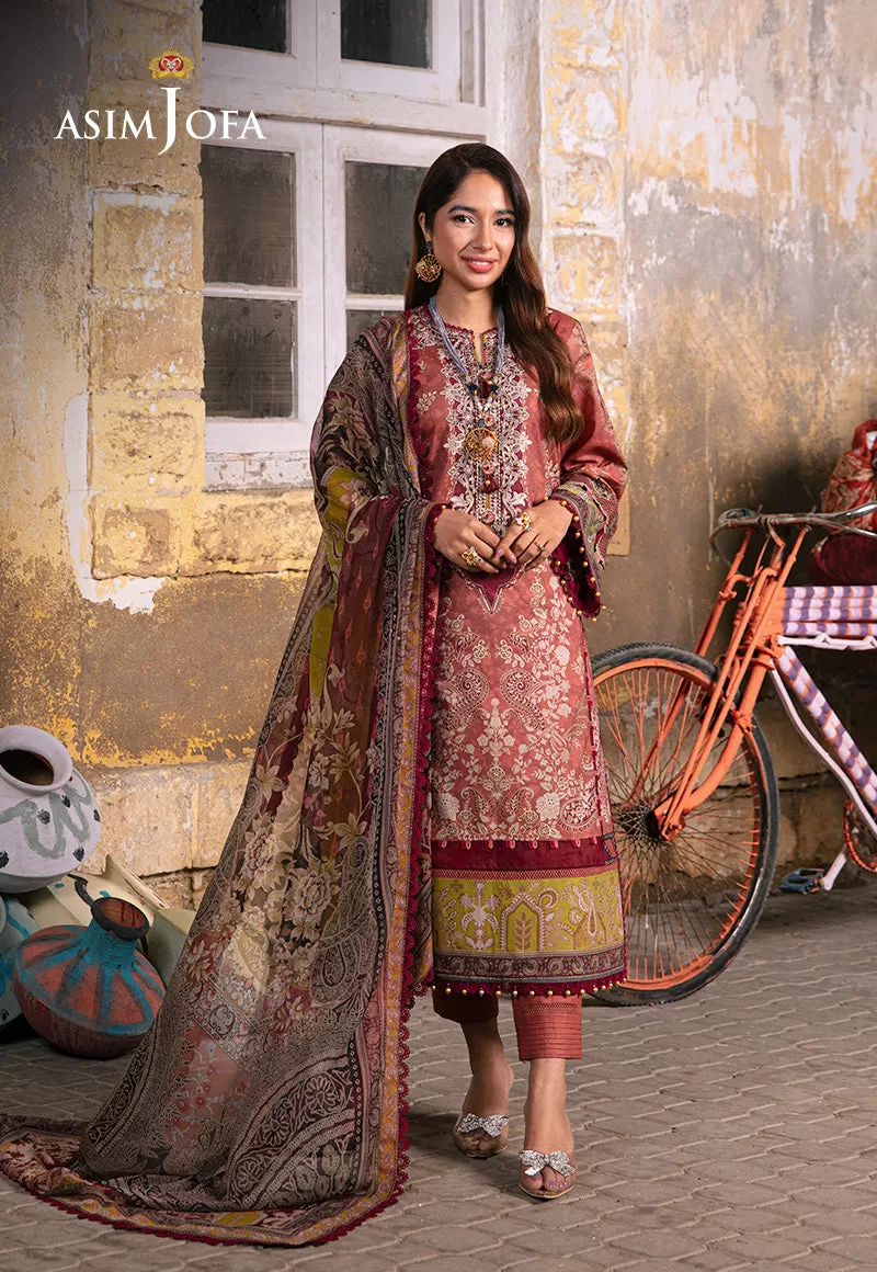 AJAR-17 EMBROIDERED LAWN 3 PCS