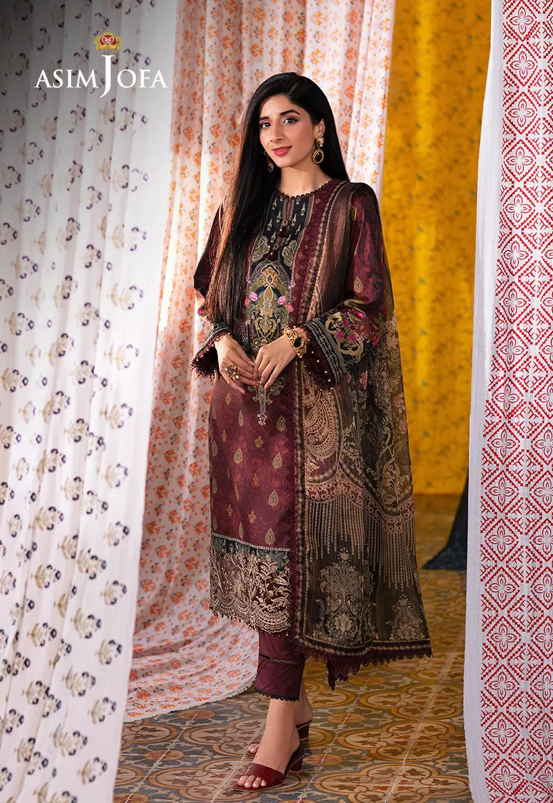 AJAR-19 EMBROIDERED LAWN 3 PCS