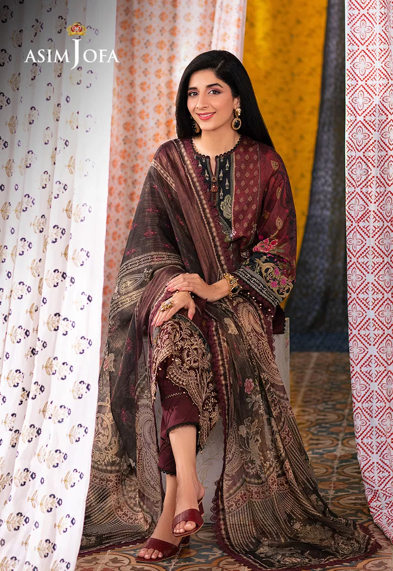 AJAR-19 EMBROIDERED LAWN 3 PCS