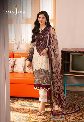 AJAR-21 EMBROIDERED LAWN 3 PCS