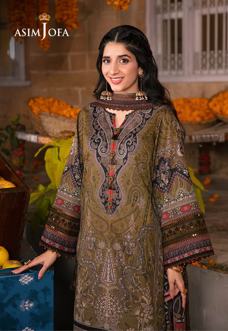 AJAR-23 EMBROIDERED LAWN 3 PCS