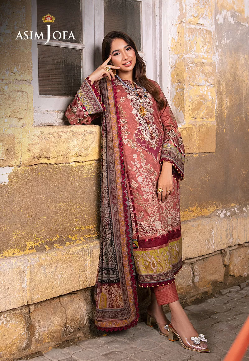 AJARP-17 STITCHED PRINTED LAWN 3 PCS