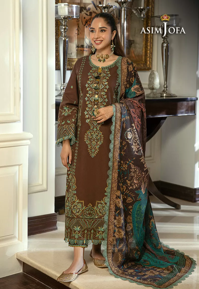 AJAWP-01 STITCHED EMBROIDERED KHADDAR 3 PCS