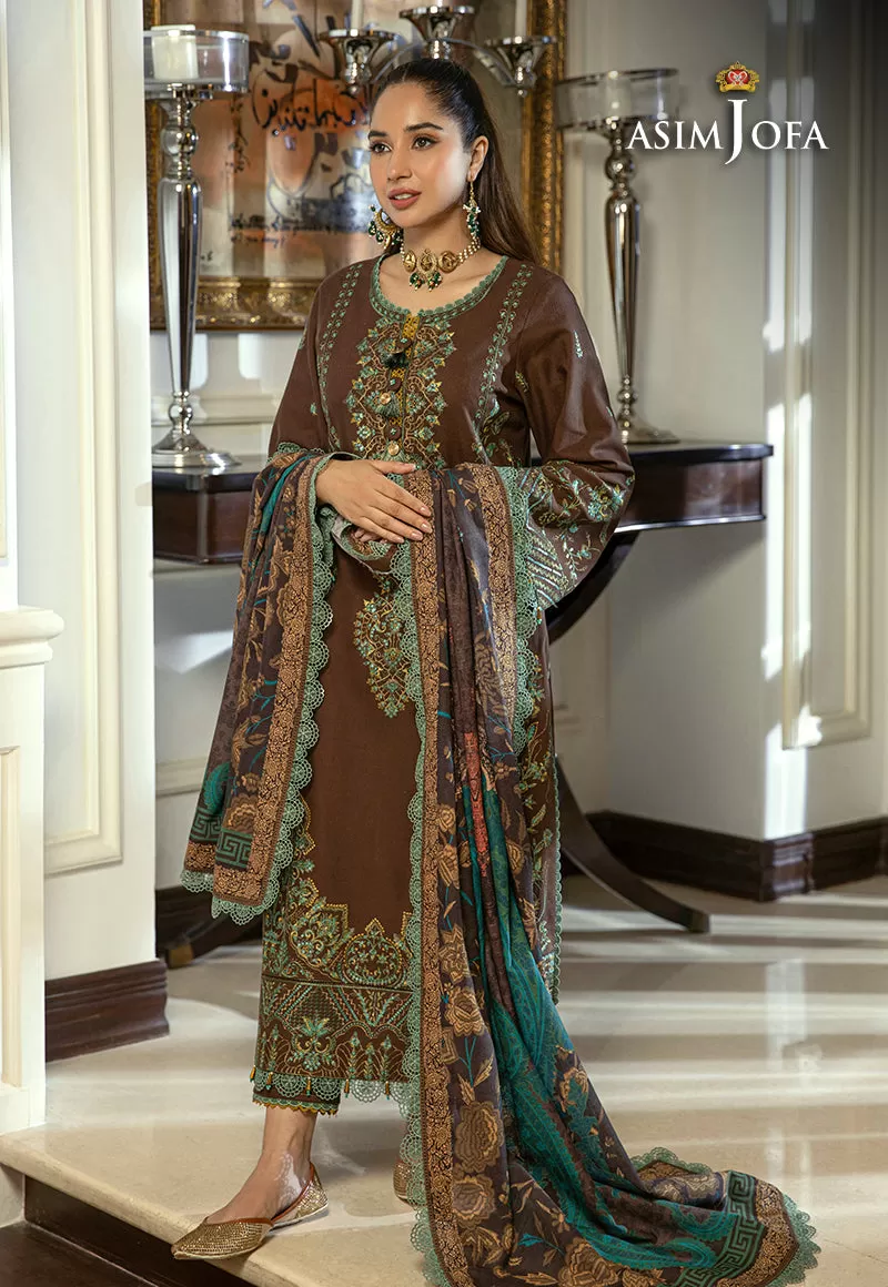 AJAWP-01 STITCHED EMBROIDERED KHADDAR 3 PCS