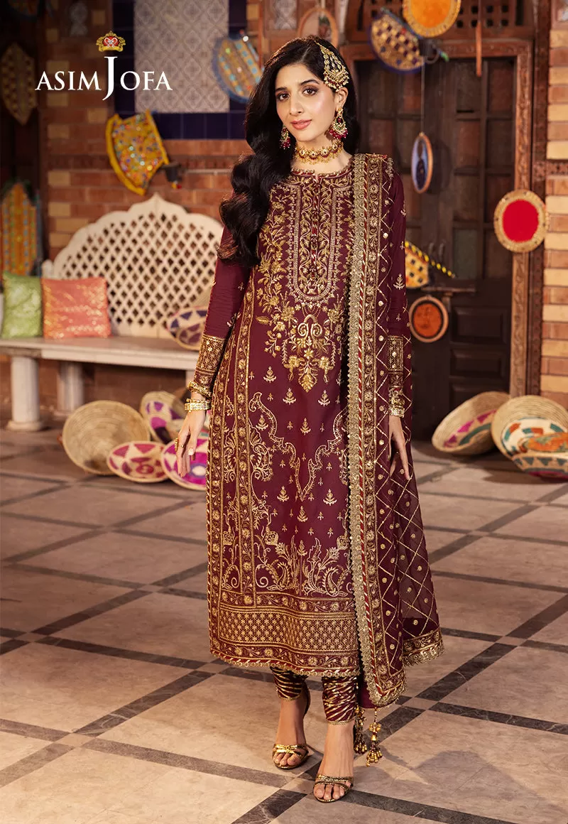 AJCD-09 EMBROIDERED TWISTED SILK 3 PCS