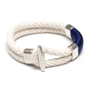 Allison Cole Cambridge Bracelet - Ivory/Navy/Silver