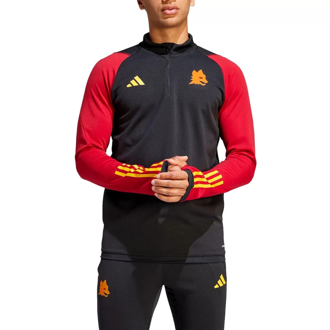 AS Roma Soccer technical training sweat top 2023/24 - Adidas