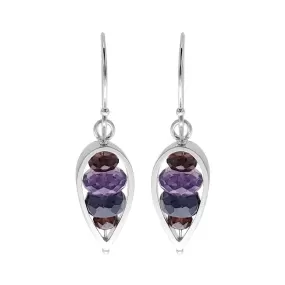 Ashka Dymel Inverted Dew Drop Gemstone Earrings