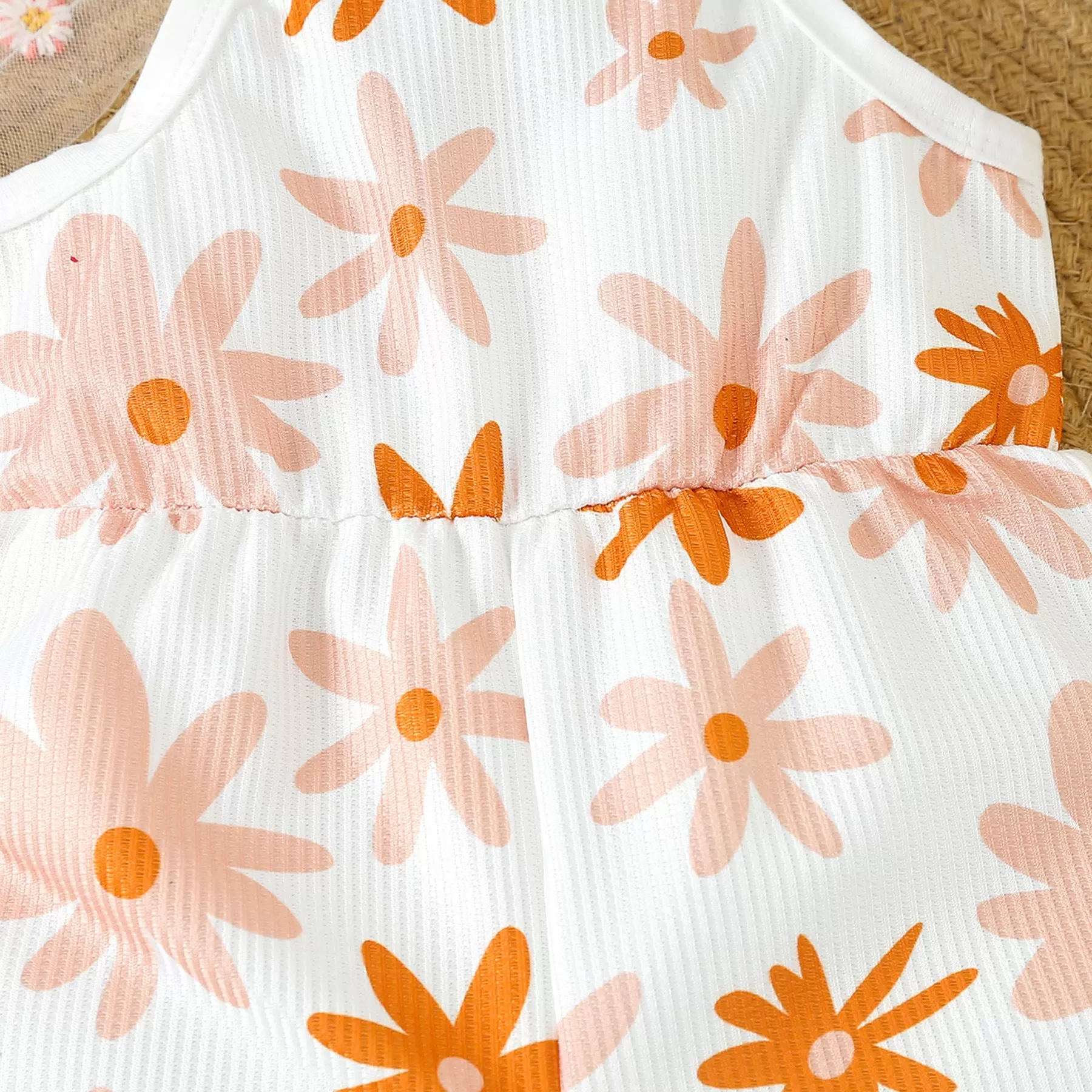 Baby Kid Girls Flower Print Beach Rompers Wholesale 24030175