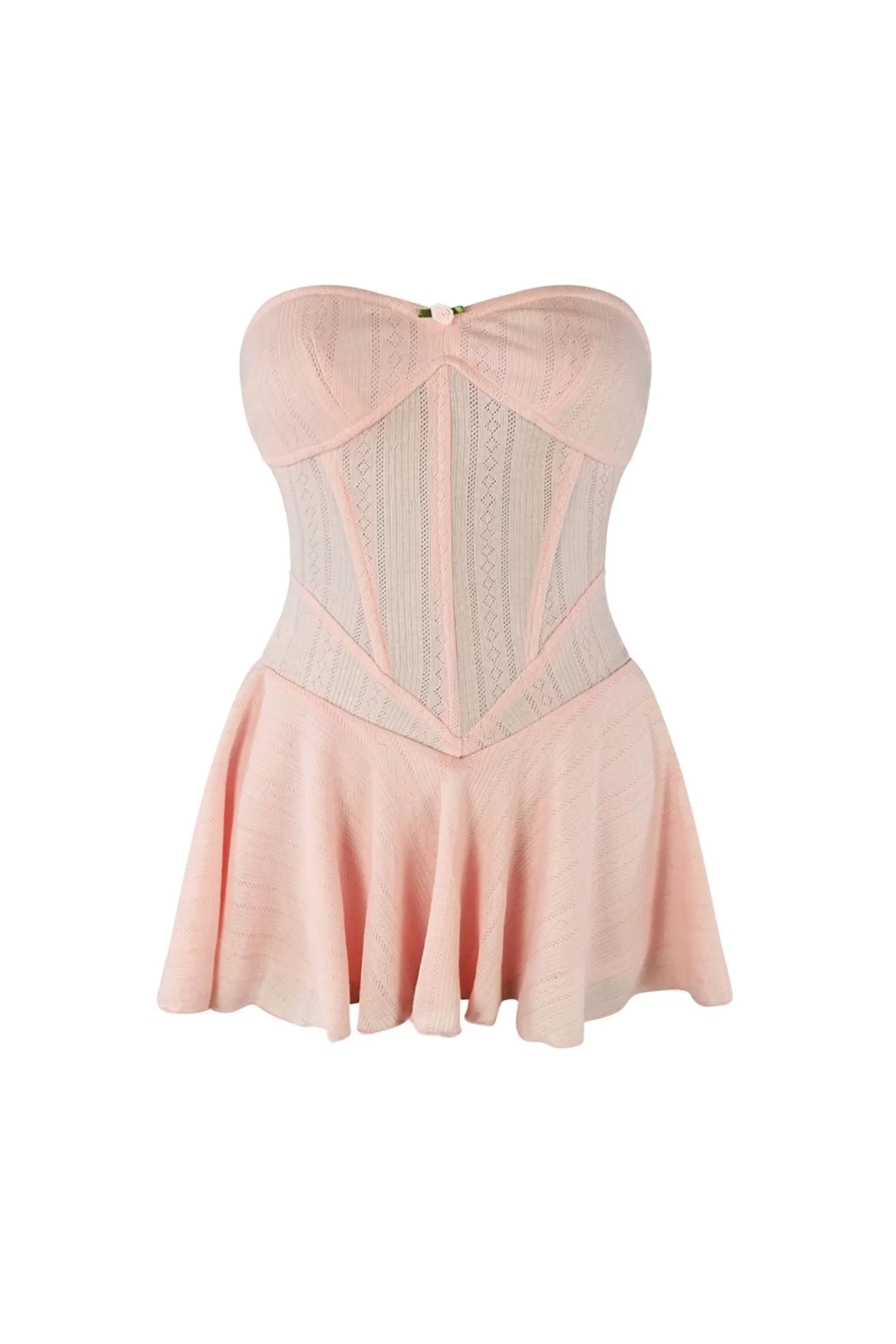 Balletcore Flare Tube Corset Mini Dress