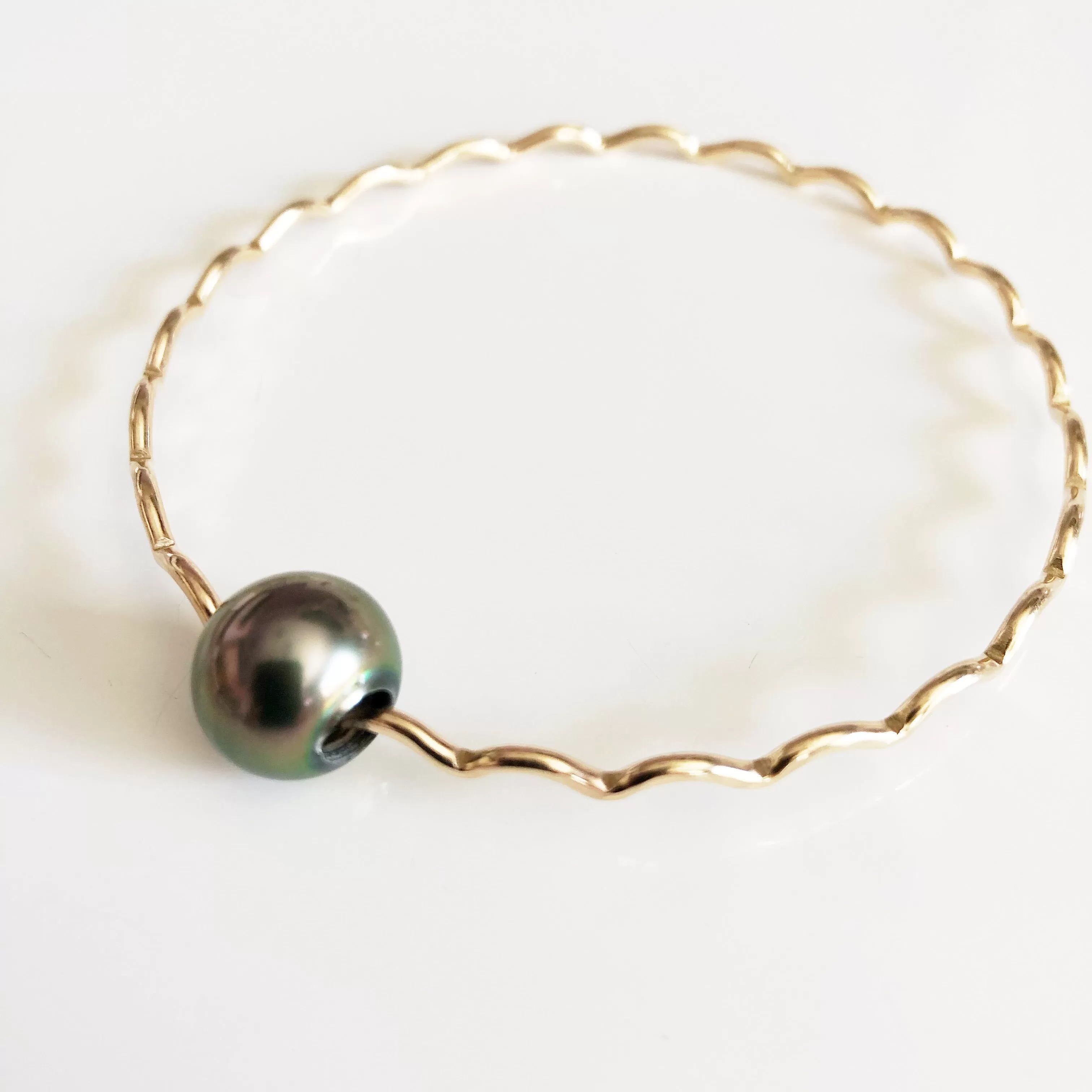 Bangle UNAHI - tahitian pearl (B420)