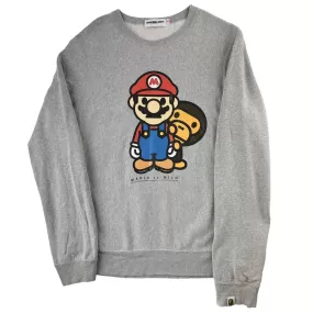 Bape X Nintendo Mario jumper sweatshirt woman’s size S