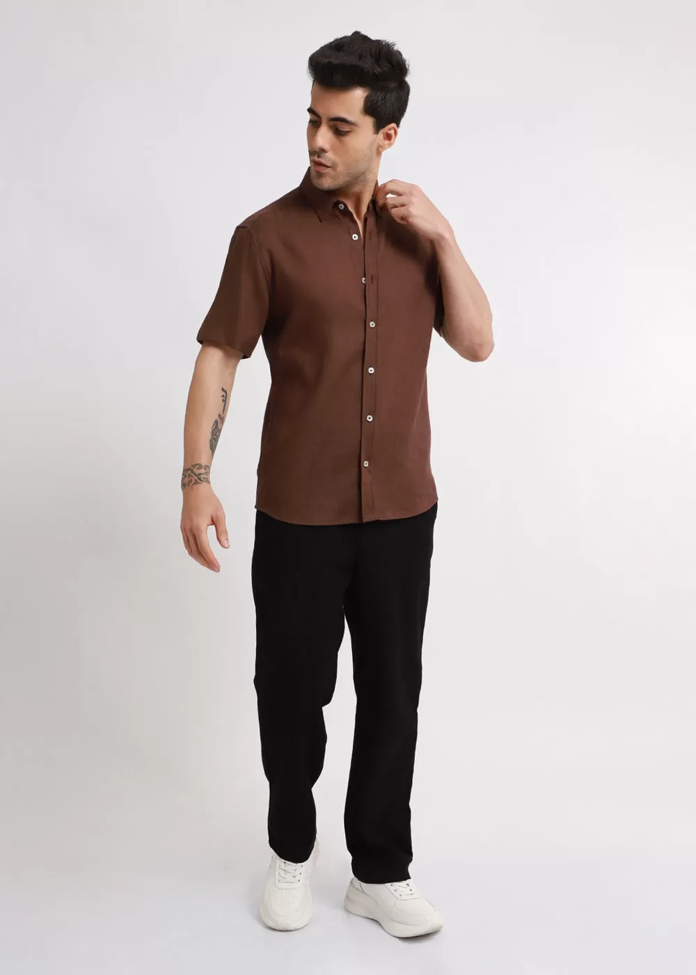 Batiste Brown Linen shirt