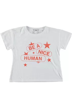 Be A Nice Human Stars Youth Crop Tee