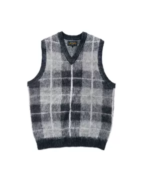 Beams Plus Check Vest Mohair Grey