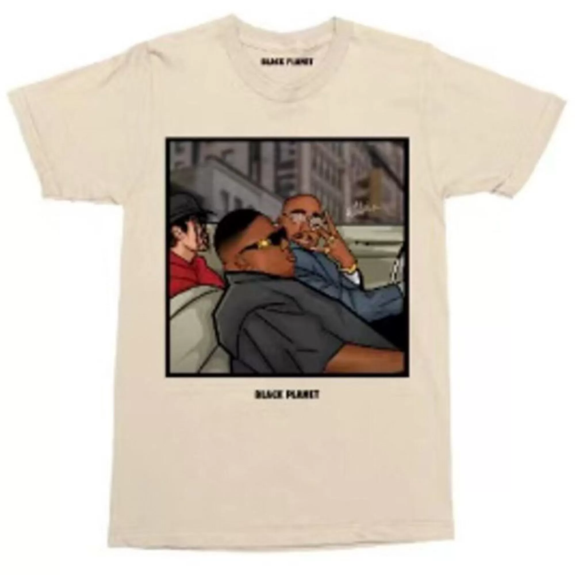 Black Planet Men P, B &amp; MJ Tee (Cream)