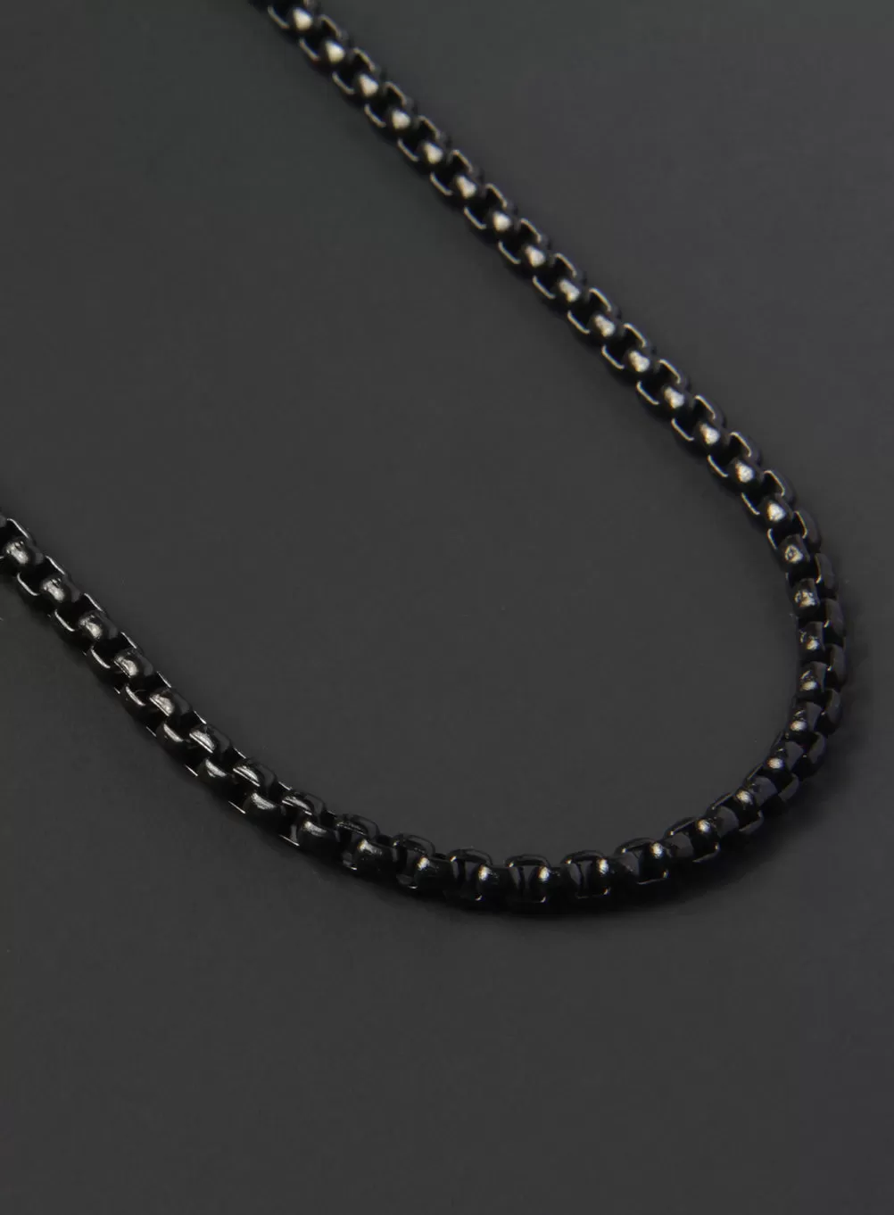 Black Stainless Steel Chain Necklace