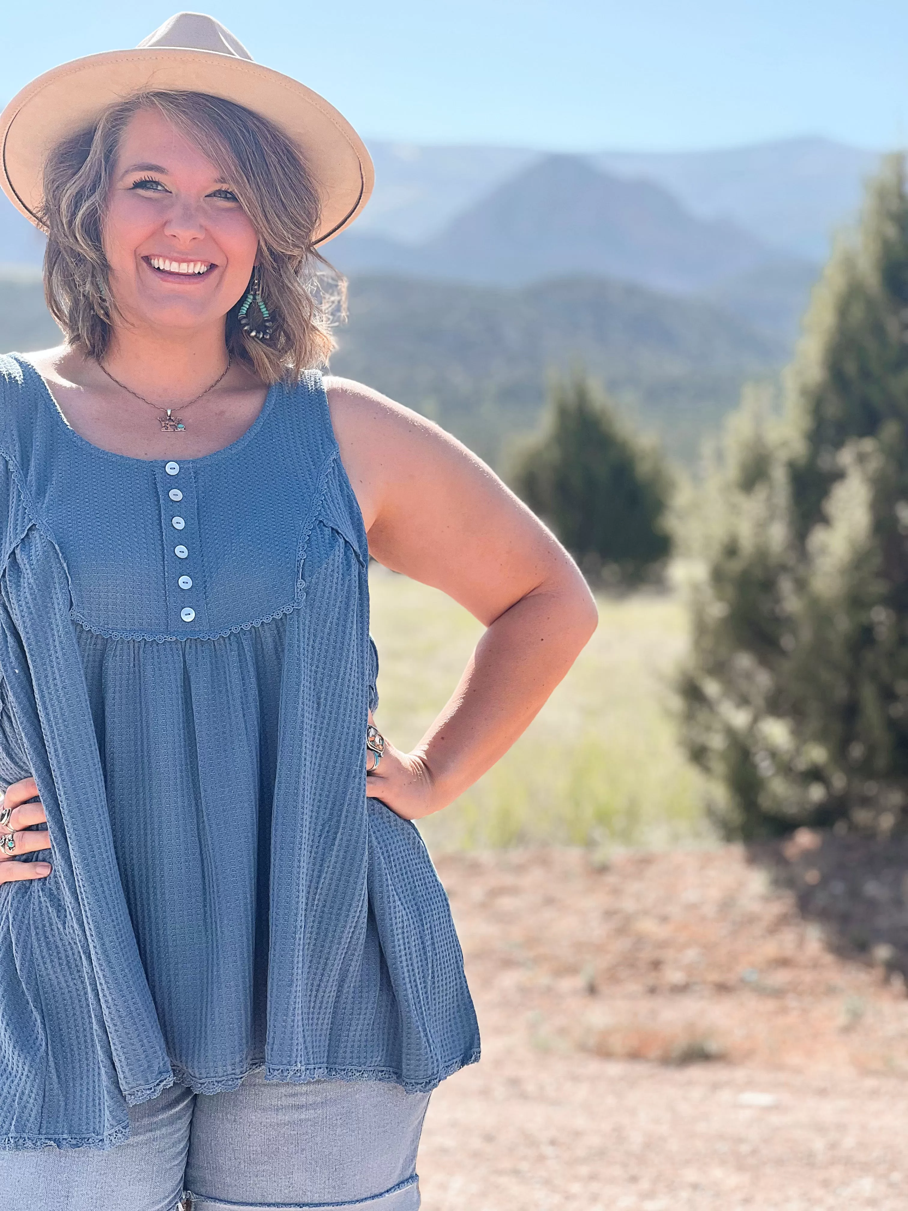 Boho Blue Tank