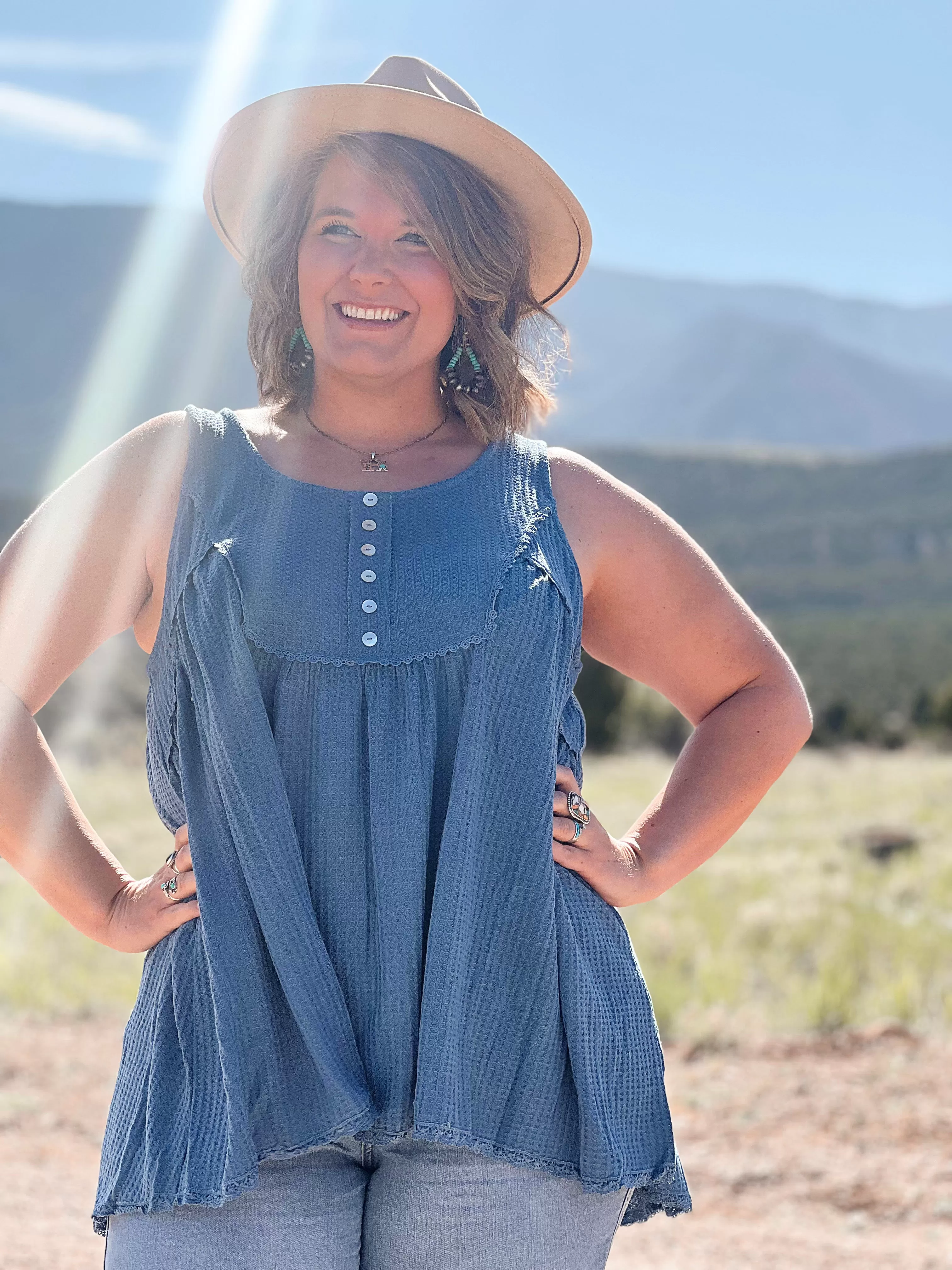 Boho Blue Tank