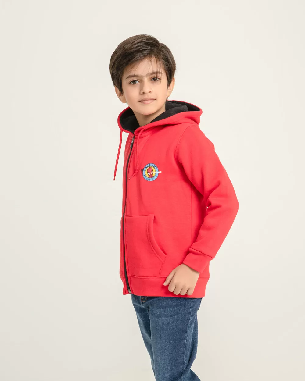 Boy Graphic Zipper Hood