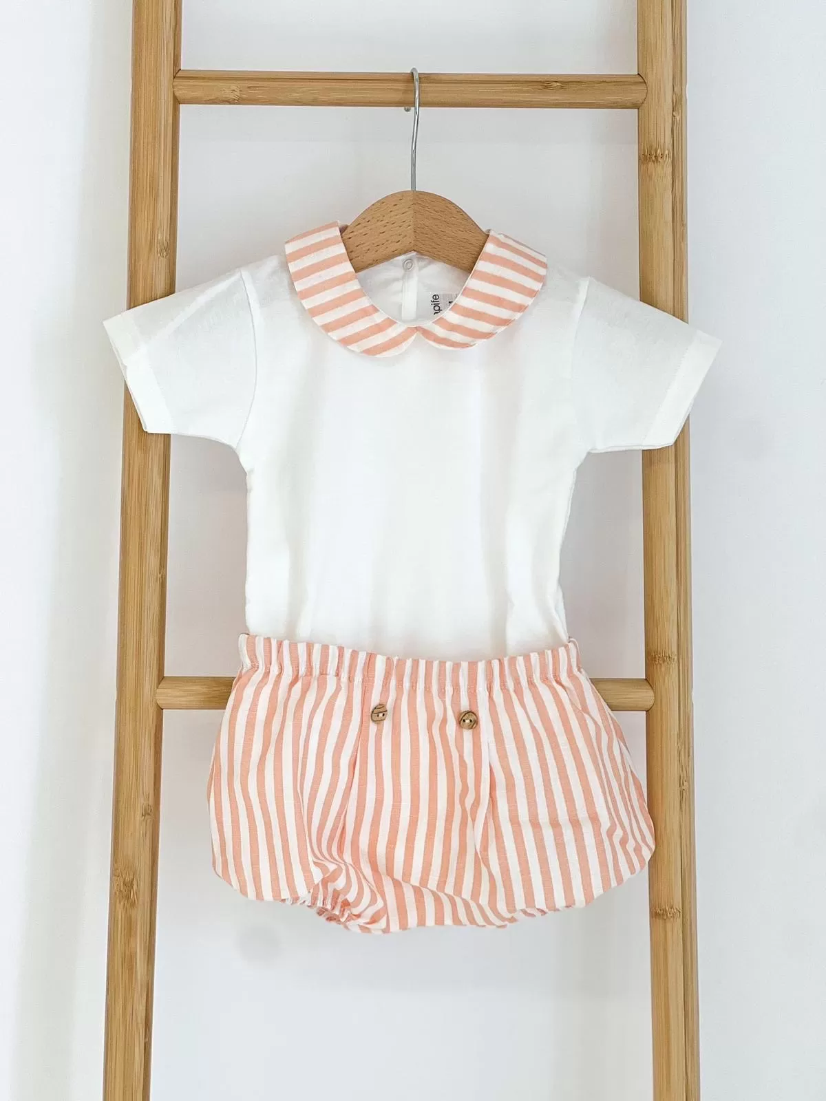 Boys Rapife Orange Stripe Bloomer and Vest Set