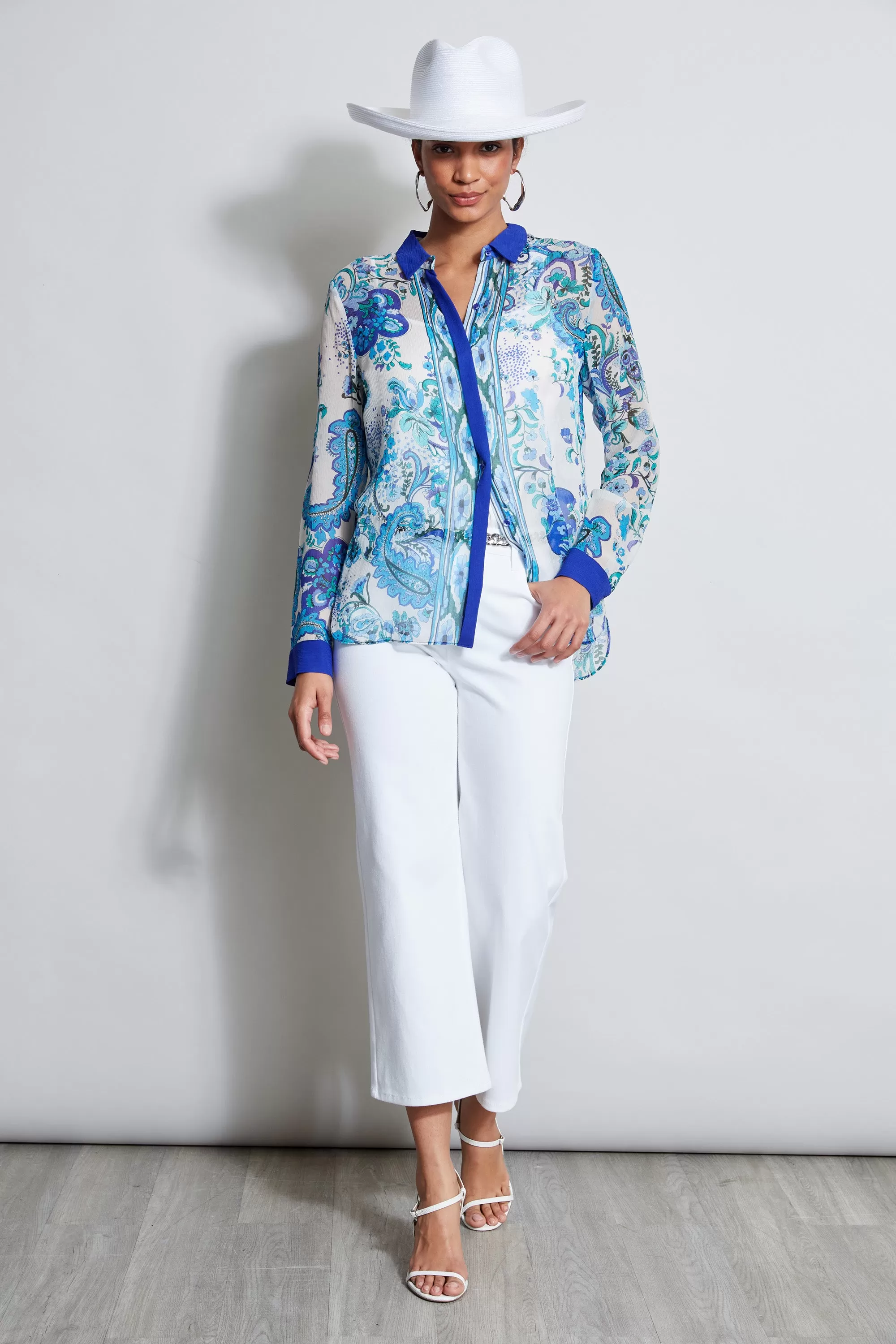 Calypso Scarf Silk Shirt