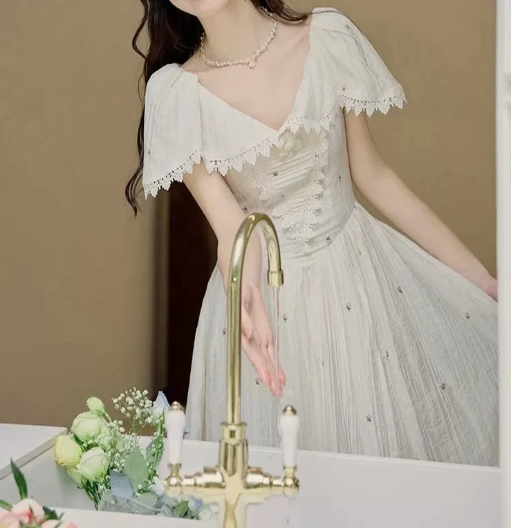 Camellia Snowspring Romantic Princesscore Dress