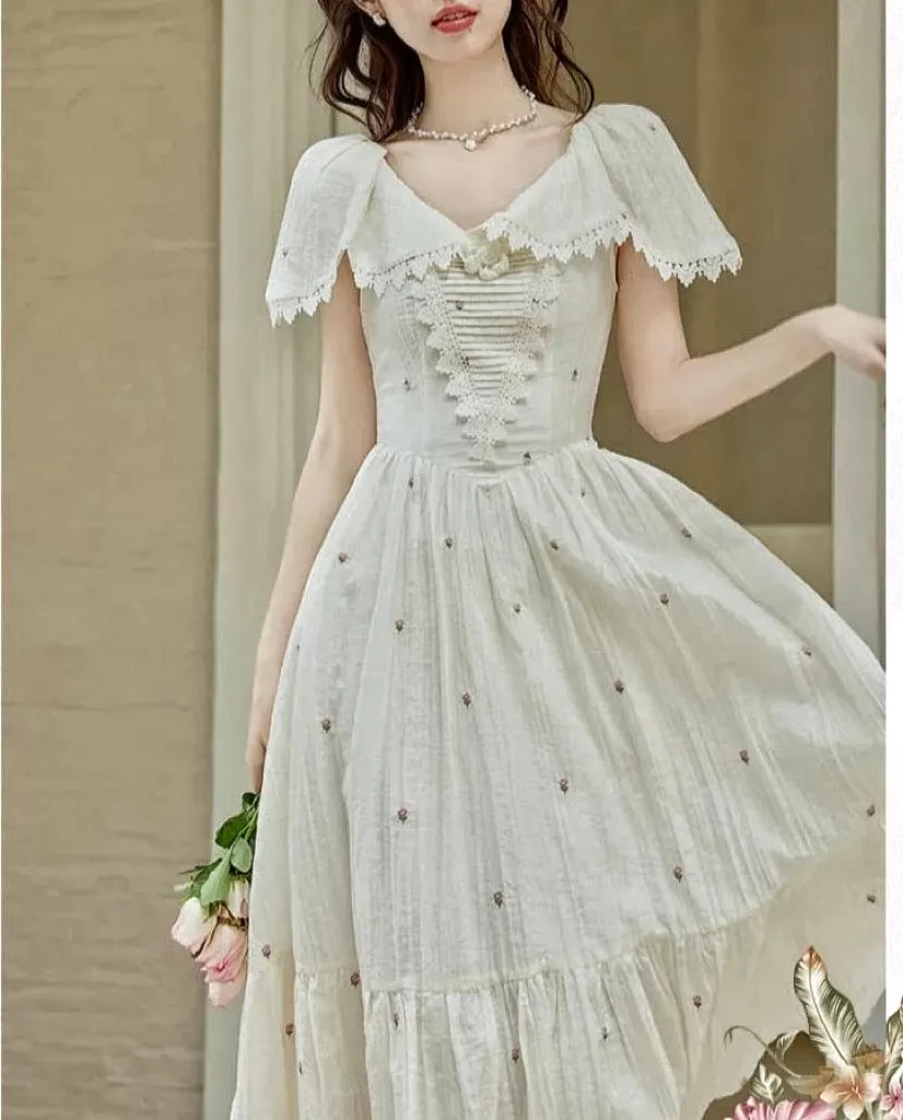 Camellia Snowspring Romantic Princesscore Dress