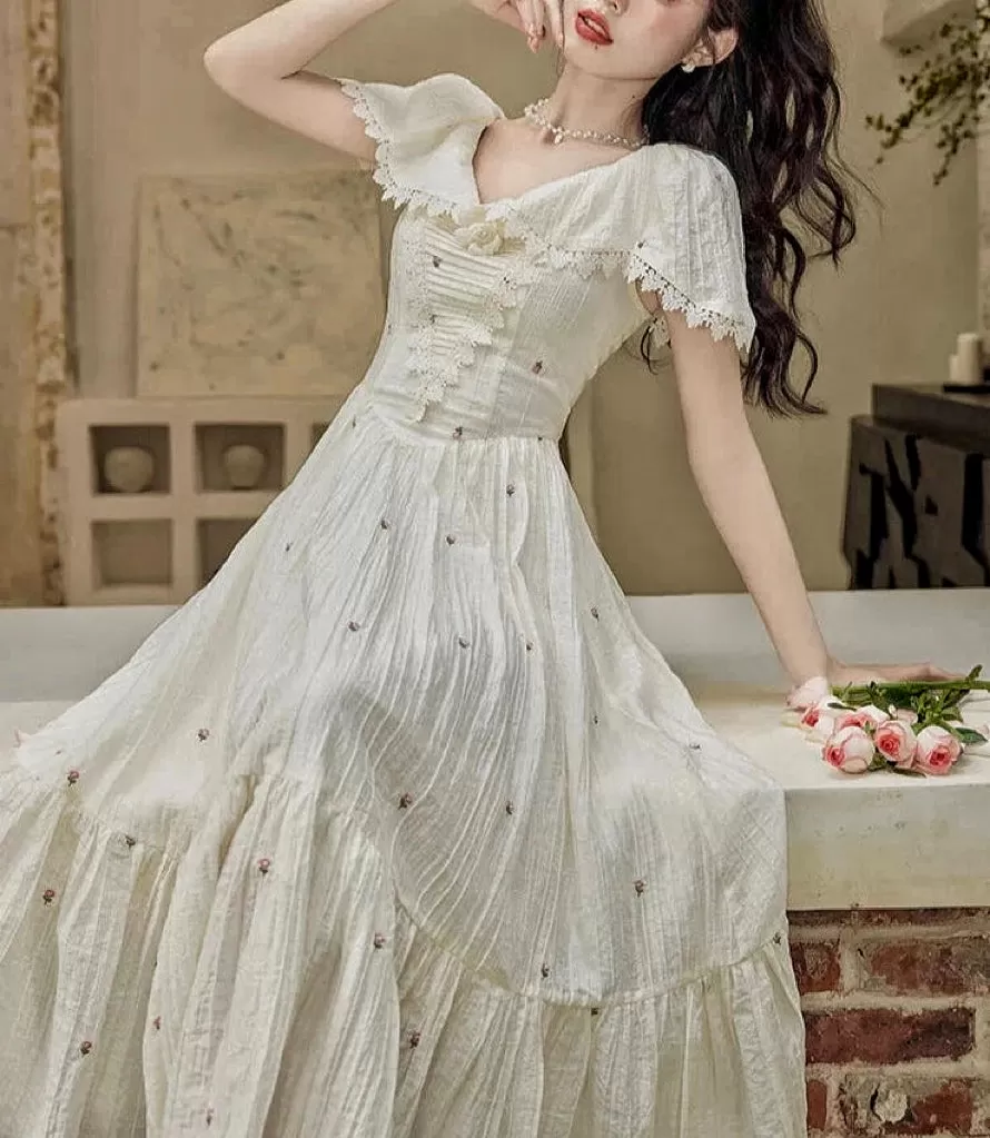 Camellia Snowspring Romantic Princesscore Dress