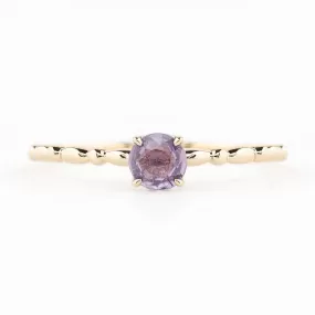 Candy Ring 4.5mm 0.40ct Purple Unheated Madagascar Sapphire 14K Yellow Gold