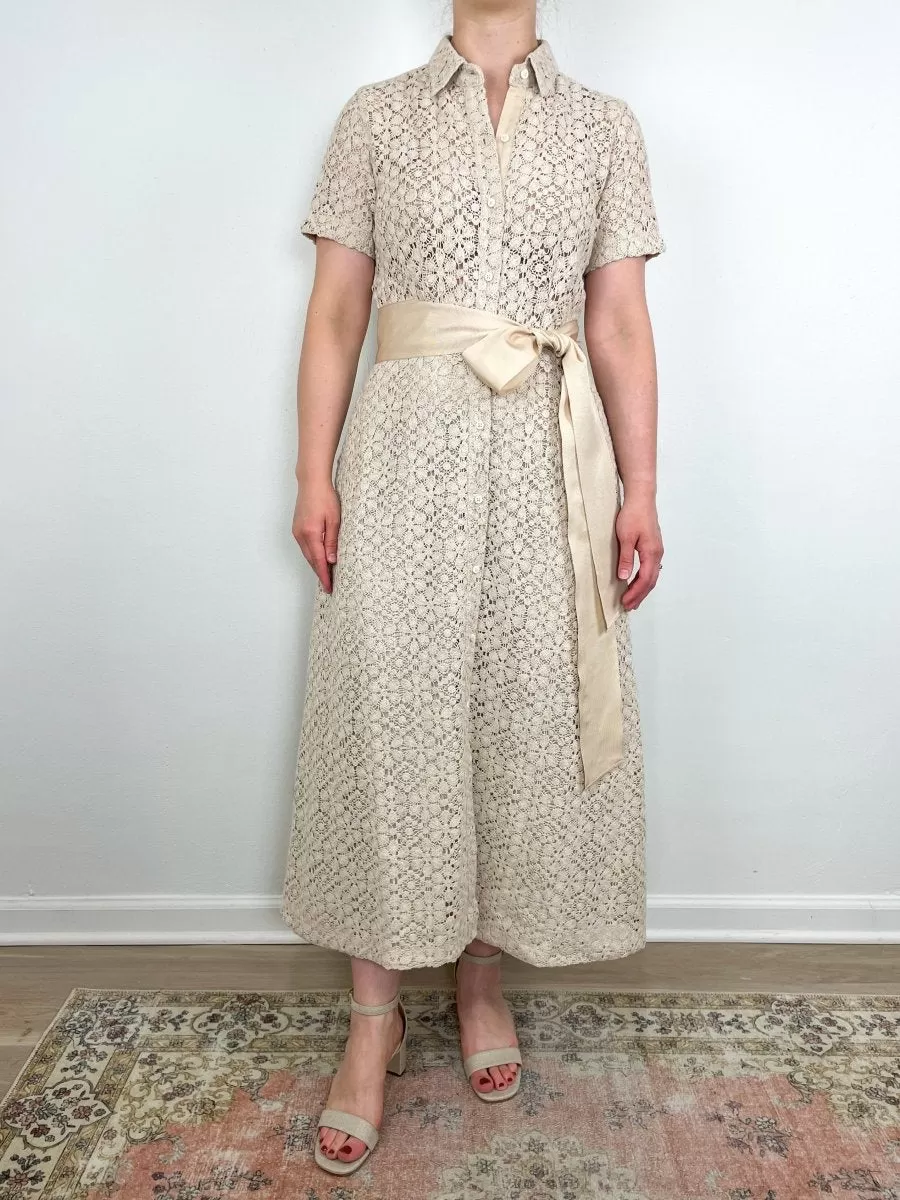 Carly Shirtwaist Dress in Natural