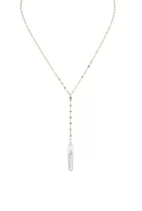 Chain Pearl Drop Tassel Necklace