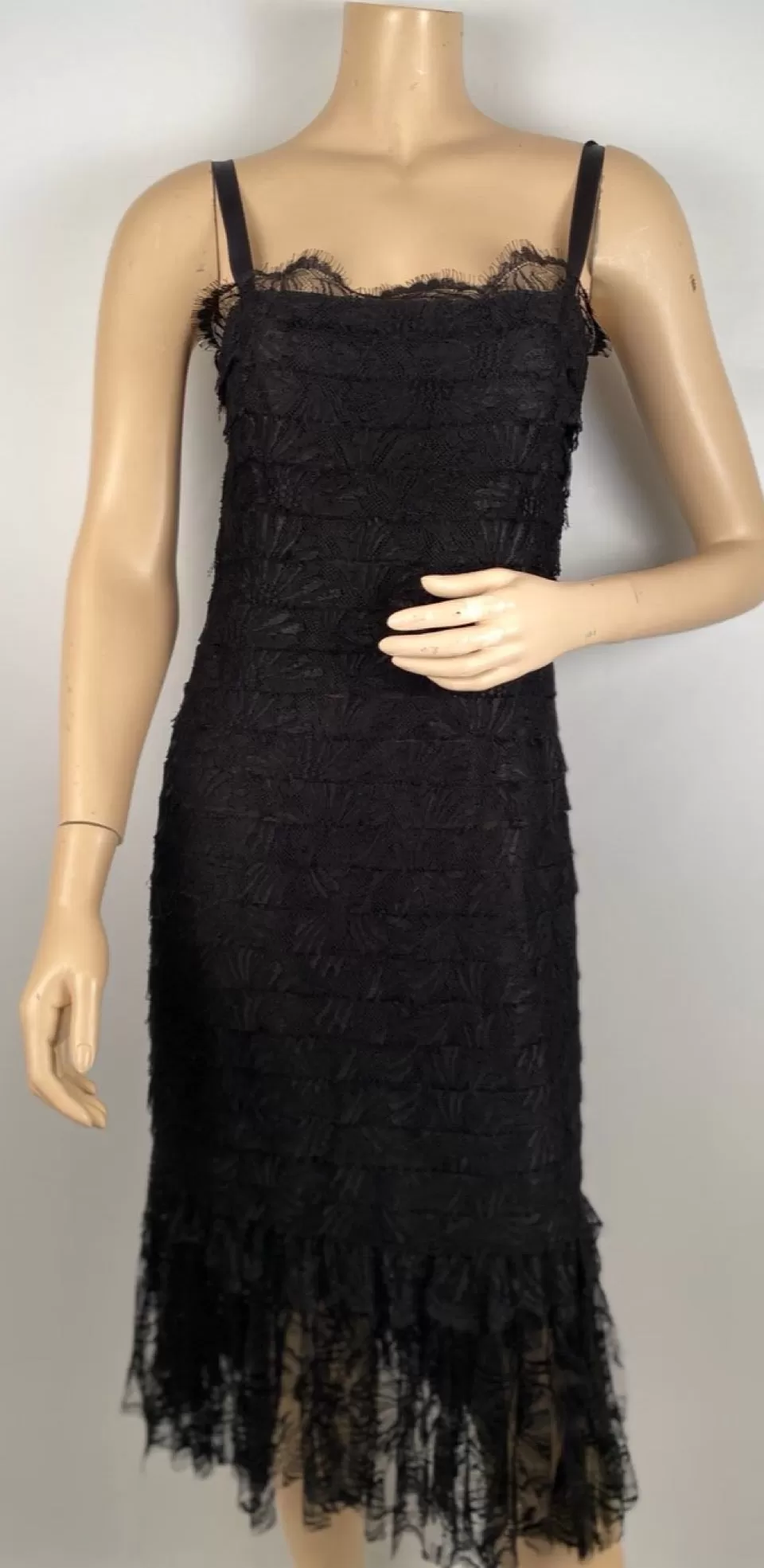 Chanel 06C 2006 Cruise Resort Black Lace Dress FR 38