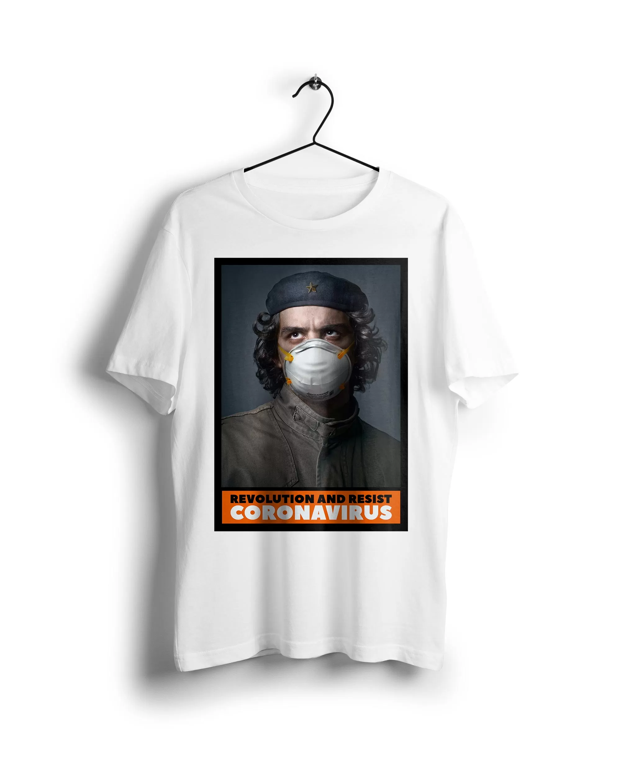 Che Guevara Resist Corona - Digital Graphics Basic T-shirt White