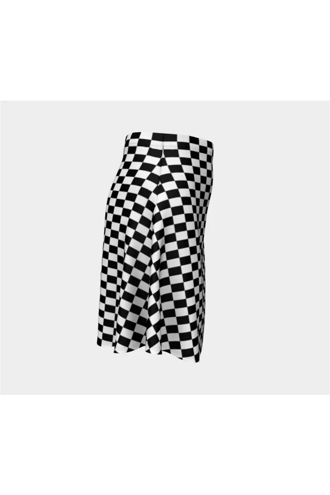 Checkered Flag Flare Skirt