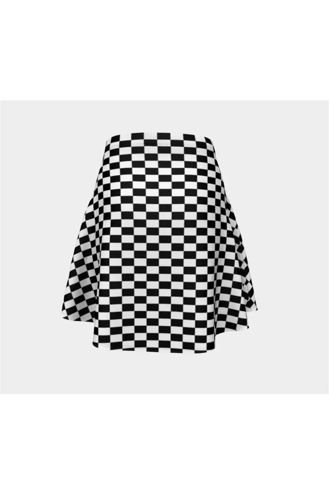 Checkered Flag Flare Skirt