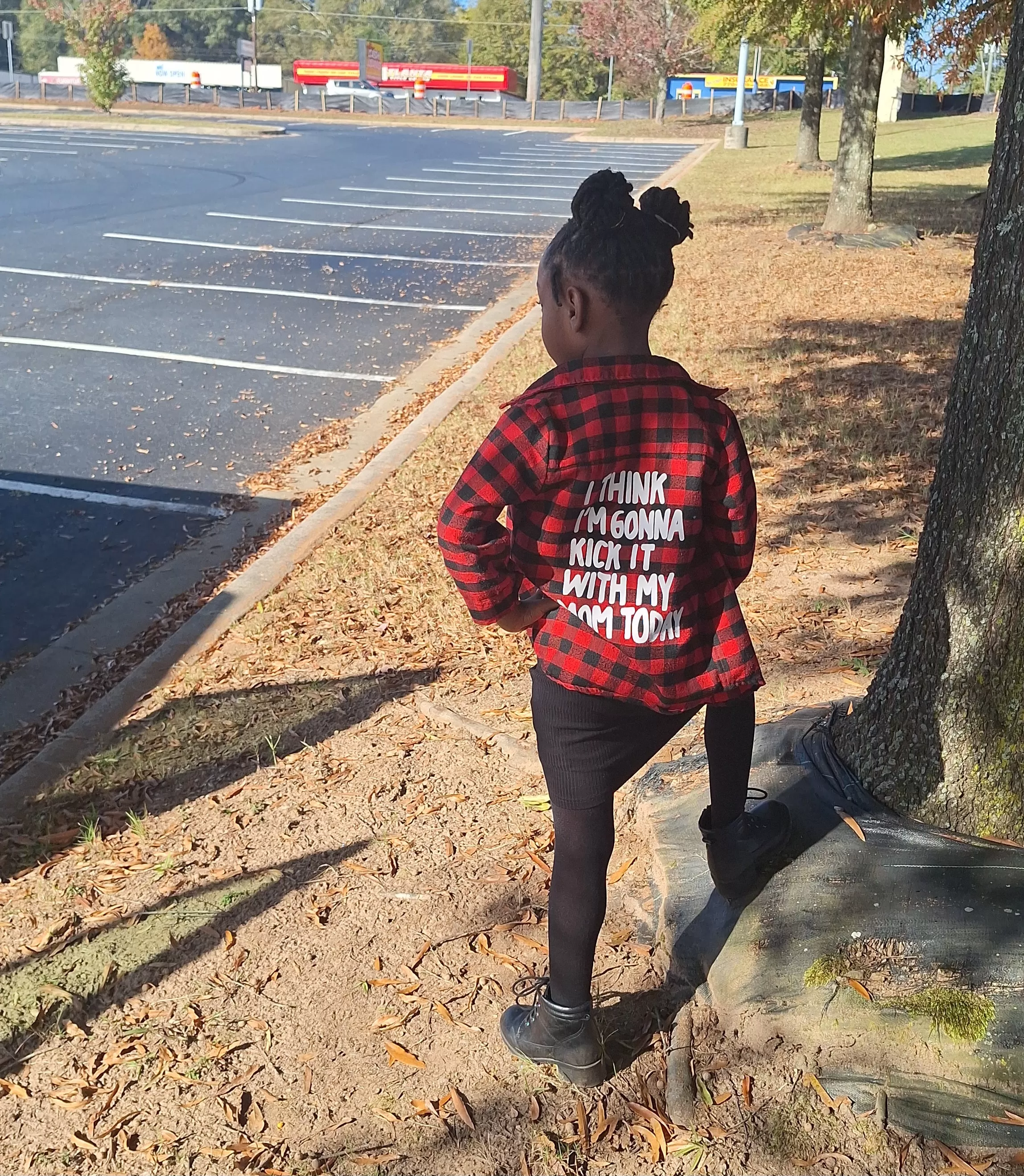 CHECKERED LETTER BUTTON-UP