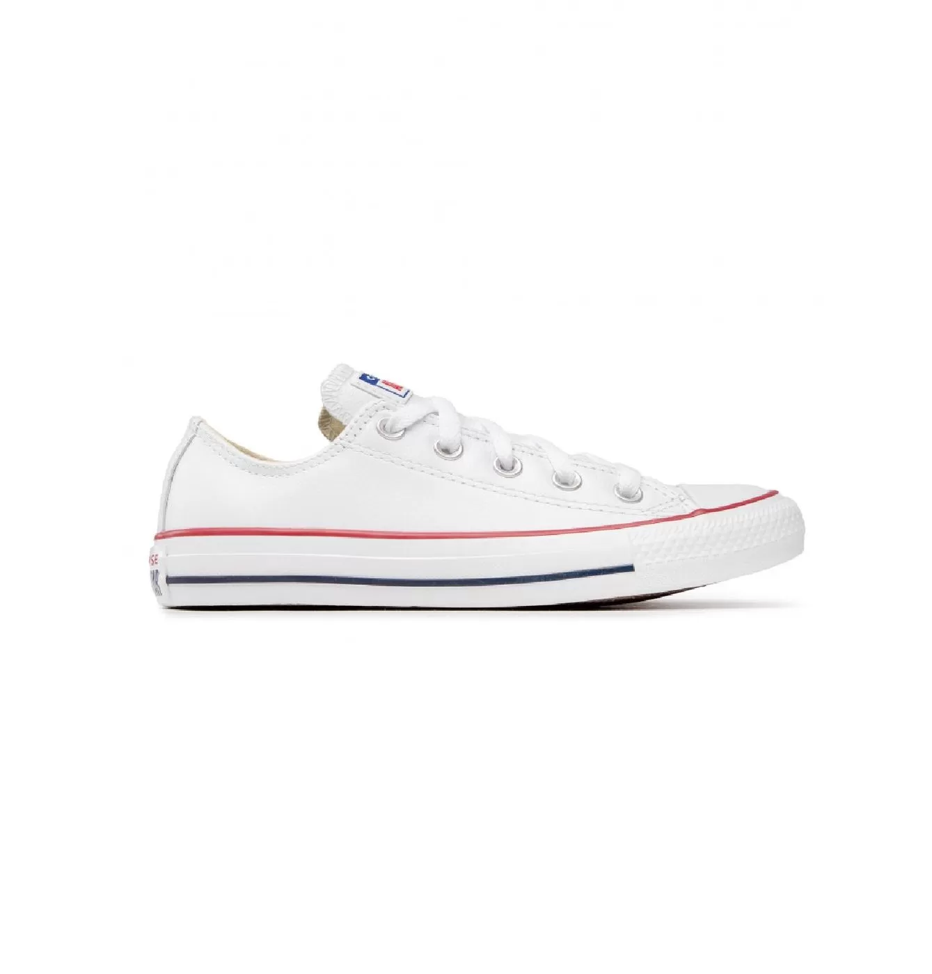 Converse All Star OX Pelle Bianco Bassa 132173C