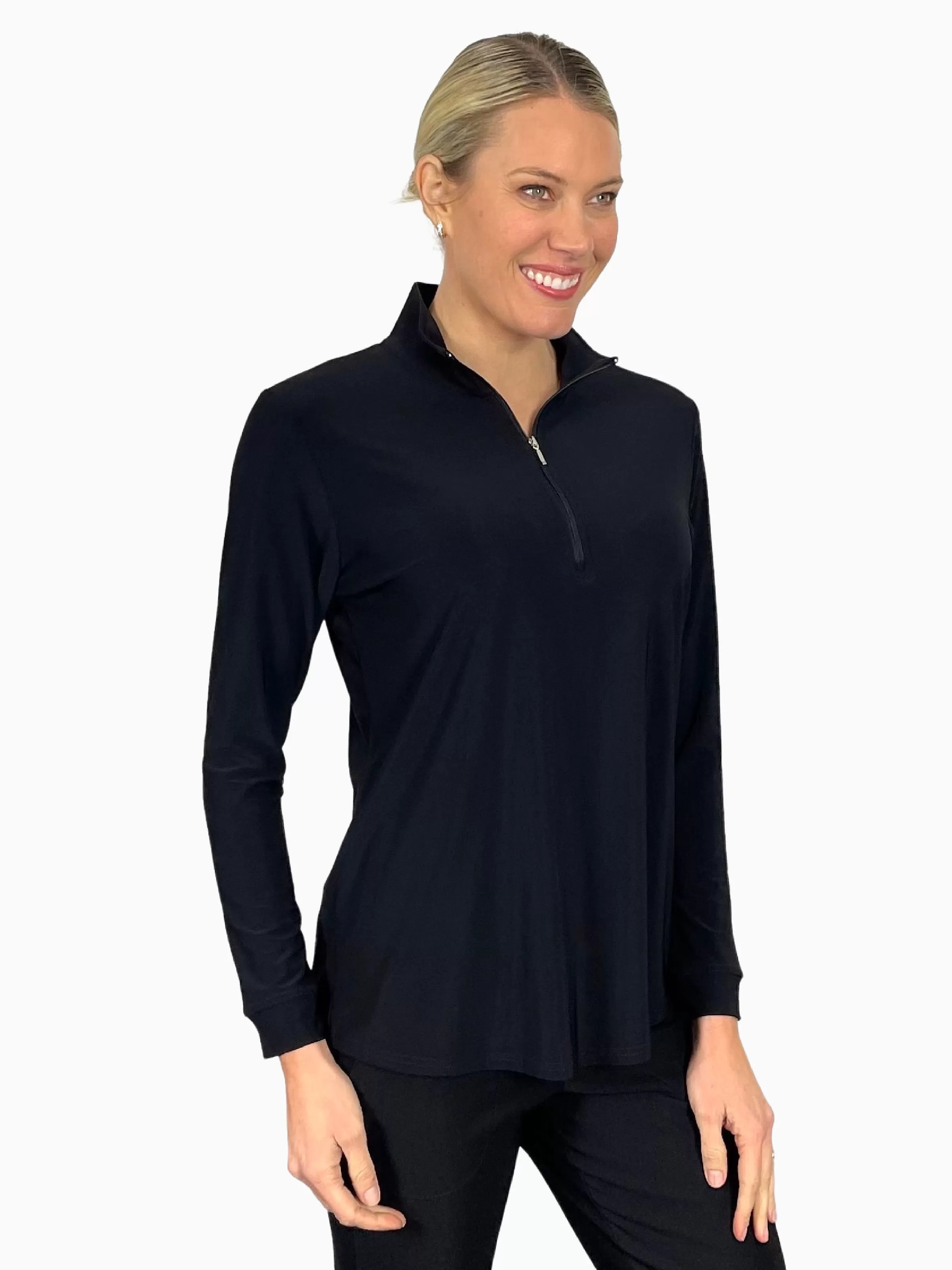 Corsican Polo Long Sleeve Black