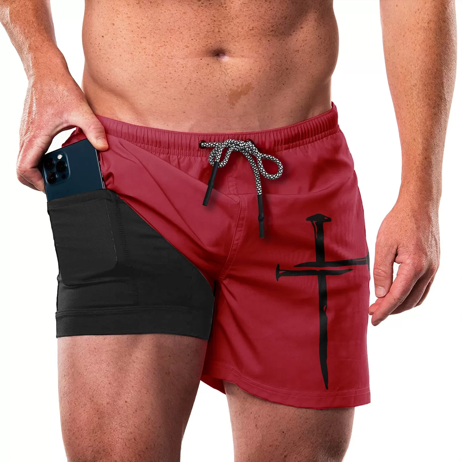 CROSS QUICKDRY POCKET 2 IN 1 7'' INSEAM RUNNING SHORTS