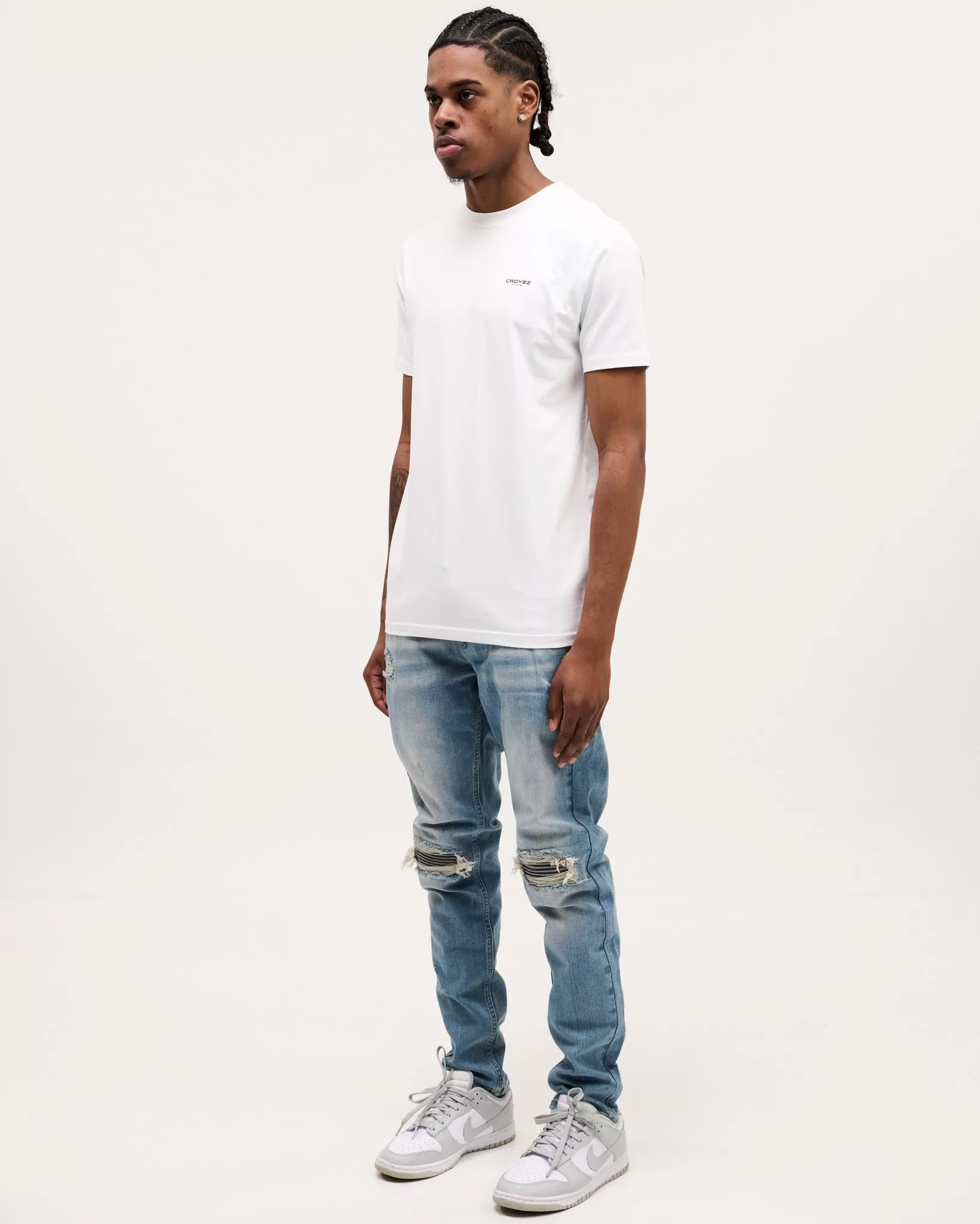 CROYEZ BASIC T-SHIRT - WHITE/BLACK