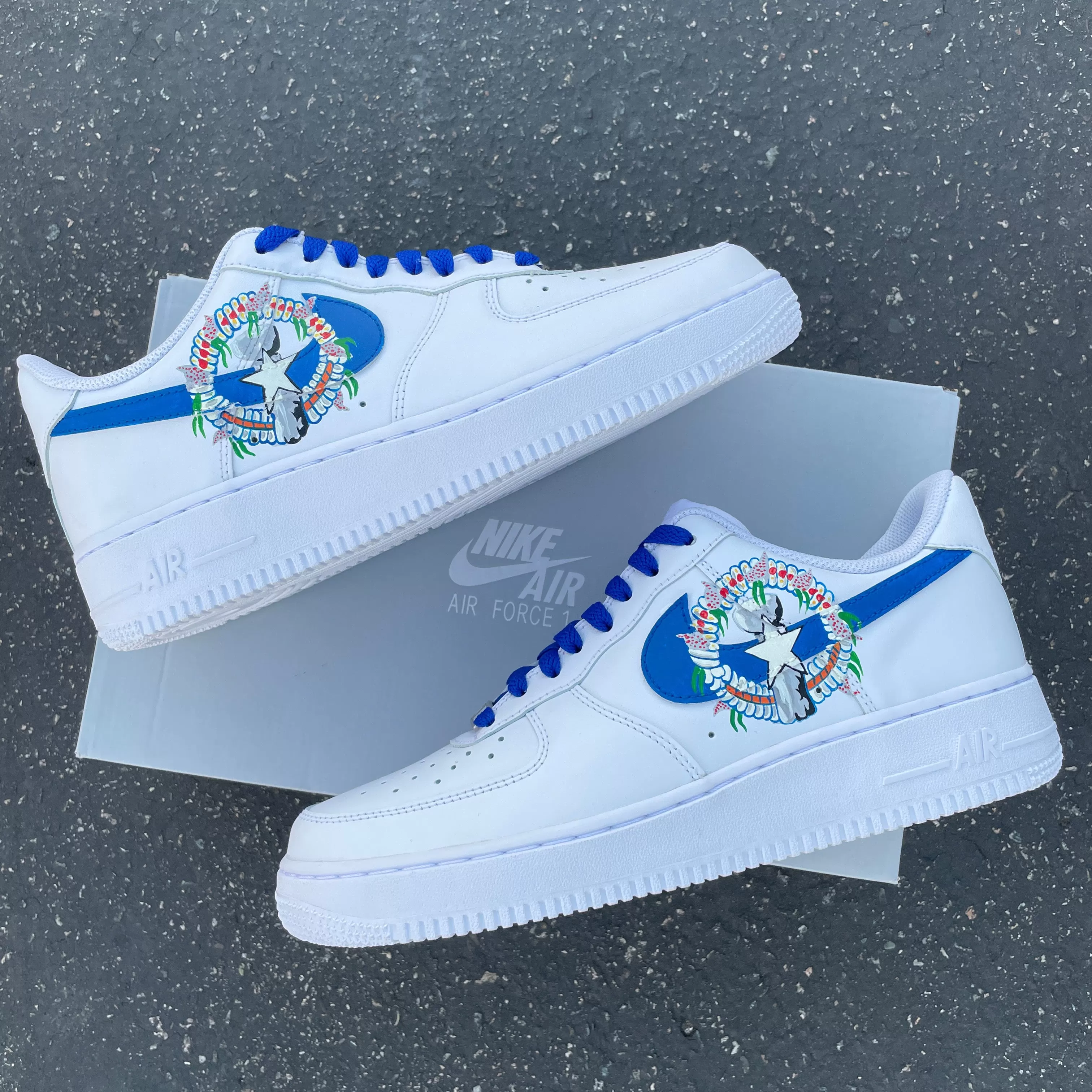 Custom Hand Painted CNMI Northern Mariana Islands Nike Air Force 1 Low