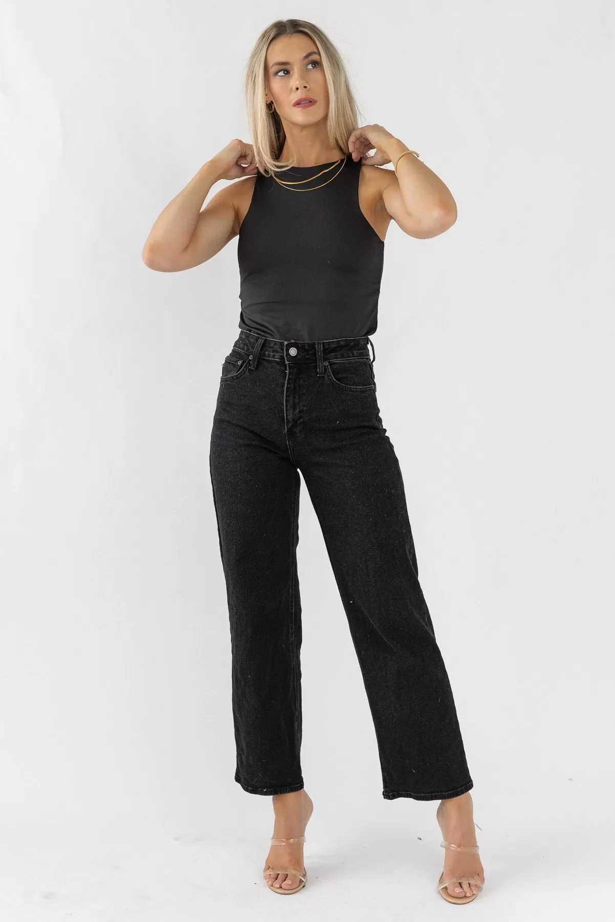 Dalia Black Sleeveless Bodysuit - Final Sale