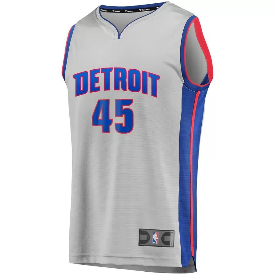 Detroit Pistons Sekou Doumbouya Fanatics Branded Replica Fast Break Statement Jersey Kids - Silver | Ireland G3890H3