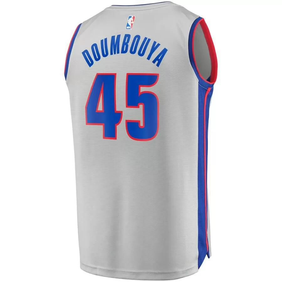 Detroit Pistons Sekou Doumbouya Fanatics Branded Replica Fast Break Statement Jersey Kids - Silver | Ireland G3890H3